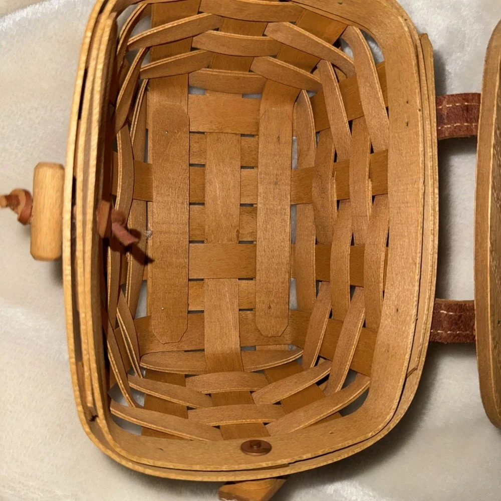 Longaberger Small Purse Basket 1995 Handle lid